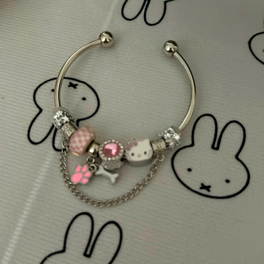 Hello Kitty Silver Charm Bracelet